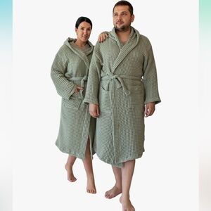 Unisex Hooded Waffle Robe